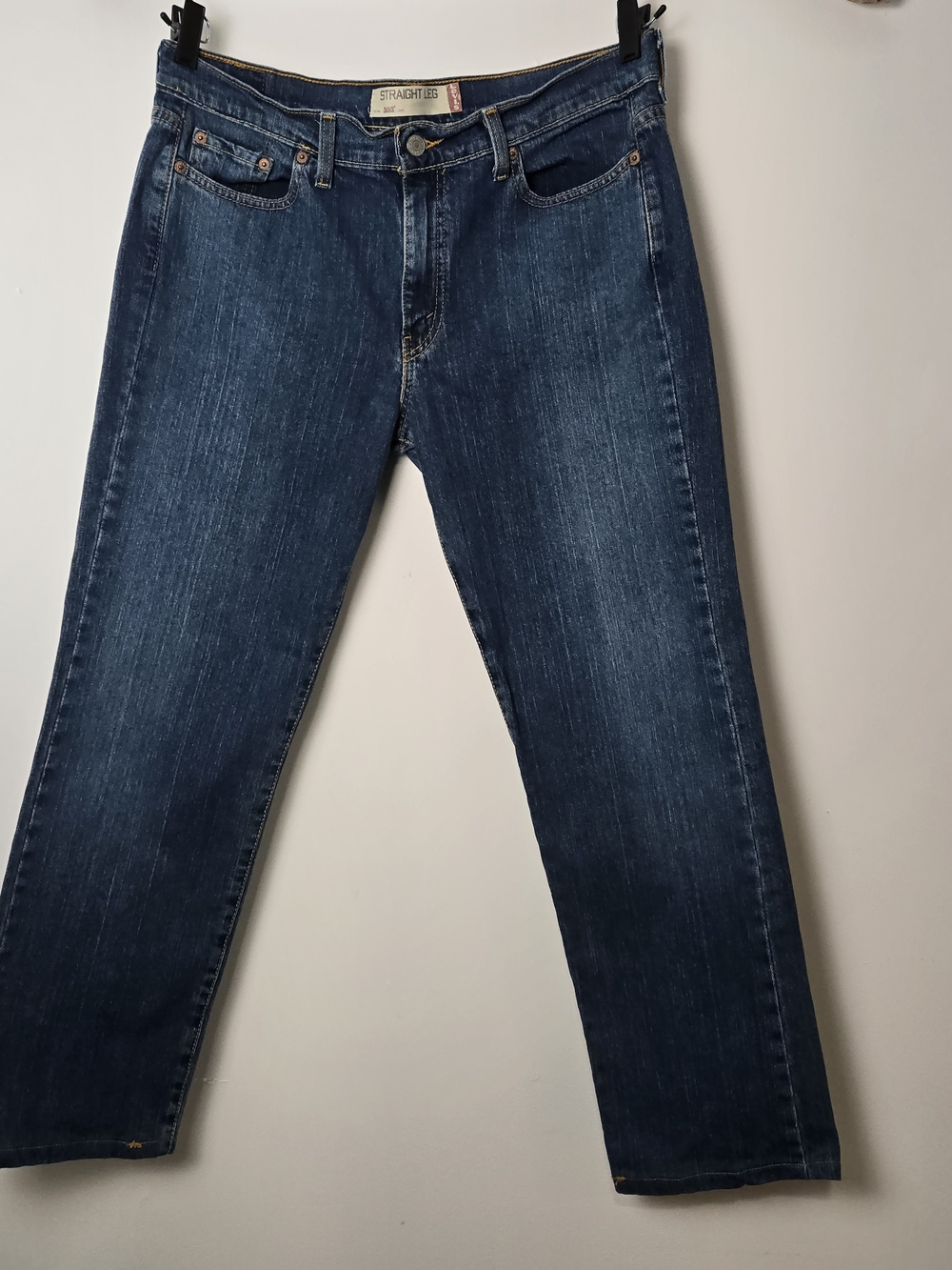Levi's 505 Women's Straight Leg Jeans in Dark Blue Denim